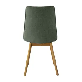 Andas Esszimmerstuhl "Ramon", grün (grün storm 39, eiche natur), B:45cm H:91cm T:57cm, Massivholz, Polyester, Sperrholz, Stühle, Esszimmerstuhl, mit Massivholzbeinen, verschiedene Stoffe