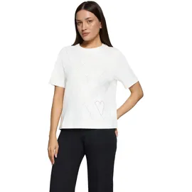 Cartoon Kurzarm-Shirt mit Rundhalsausschnitt 38, Patch Cream/Pink | 38