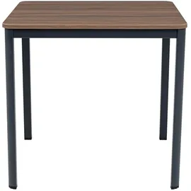 mades Schreibtisch Nova, 80x80x75 cm, Nussbaum, Nachbildung/anthrazit - Grau