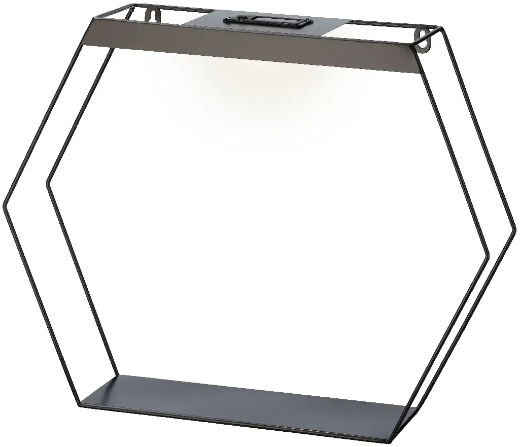 Lumineo 898646 Solar Regalbrett Größe:L12-W46.50-H37cm-6L Farbkarton a 1