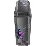 Azza Storm 6000 ARGB ATX Gaming Tower, schwarz, RGB Beleuchtung, Glasfenster