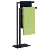 Relaxdays Handtuchständer schwarz Schwarz