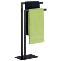 Relaxdays Handtuchständer schwarz Schwarz