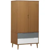 vidaXL Kleiderschrank MOLDE 90 x 175 x 55 cm Braun