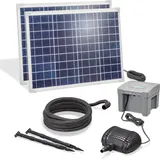 esotec Solar Bachlaufpumpenset 100/1900 mit Filterpumpe, 24Ah LiFePo4 Akku, 101944
