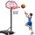 Vevor tragbarer Basketballständer, 1,6 bis 2,1 m höhenverstellbarer Basketballkorb, verstellbare Basketballanlage mit Nylonnetz & Rollen, tragbar...