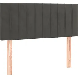 vidaXL Boxspringbett 100 x 200 cm Dunkelgrau
