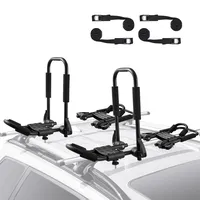 Vevor Kajak-Dachgepäckträger, 2 Paar J-Bar, Dachgepäckträger, Zusammenklappbar, Befestigung Oben, Träger für Kajak, Surfbrett, Kanu, SUP, Skiboard, Montage an Auto, SUV, Lkw, 2 Kajaks