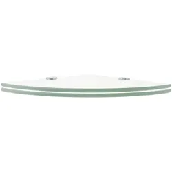 vidaXL Eckregale 2 Stk. mit Verchromten Halterungen Glas Transparent