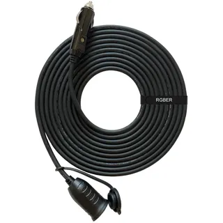 RGBer® Zigarettenanzünder 12 Volt Verlängerung Kabel, Zigarettenanzünder Verlängerung für Auto Kühlbox und Kompressor Kühlbox geeignet.