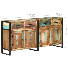 vidaXL Sideboard 172x35x80 cm Altholz Massiv