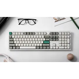 Keychron Q6 Max QMK/VIA Kabellose /2.4 GHz/USB-C Verkabelte Mechanische Tastatur, QWERTY US, Knob, Shell White, Gateron Banana Q6M-P4