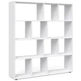 Vicco Raumteiler Pilar Bücherregal Standregal Büroregal 12 Fächer Weiß