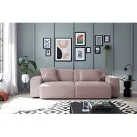 KAWOLA Sofa RANI 3-Sitzer Feincord rosa