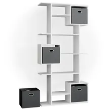 Vicco Raumteiler Cube 92 x 188 x 29 cm Weiß