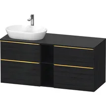 Duravit D-Neo Konsolenwaschtischunterbau wandhängend Eiche Schwarz Matt 1400x550x664 mm à DE4970L341 DE4970L34160000,