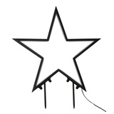 BONETTI LED Stern »Weihnachtsstern«, 180 flammig-flammig, aus Kunststoff und Metall, Weihnachtsdeko aussen, schwarz