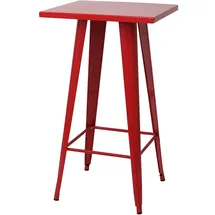 Mendler Stehtisch HWC-A73, Bistrotisch Bartisch, Metall Industriedesign 105x60x60cm ~ rot