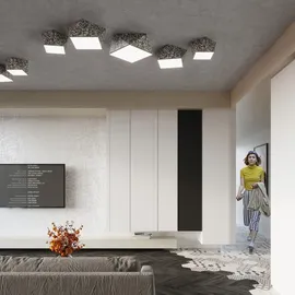 Sollux HEXA 2xE27 silber