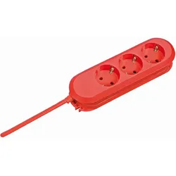 Bachmann Steckdosenleiste 3-fach rt 3m 388.371 35° IP20 1,5qmm