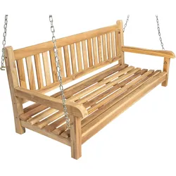 SAM® Hollywoodschaukel Gartenschaukel Teak-Holz 120 cm SUSANA