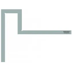 Vogel Flanschenwinkel Stahl verzinkt 30x30 cm, Stahl verchromt, zum Ausrichten