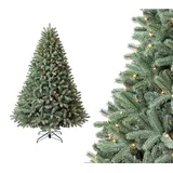 Evergreen Künstlicher Weihnachtsbaum Vermont Fichte | Inkl. LEDs | Grün LED-Beleuchtung)