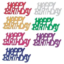 Papstar Deko-Streuschmuck, Folie farbig sortiert "Happy Birthday" 15 gr.