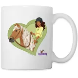 SCHLEICH Spreadshirt Horse Club Sarah & Myster Tasse, One size, Weiß