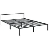 [en.casa] Metallbett Imatra 140x200 cm Schwarz