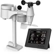 Bresser 8-in-1 ClearViewTB Wetterstation mit Hitzestress-Index, Sensirion-Sensor, 8-in-1-Multisensor, Wetterwarnungen, Max-/Min-Wertespeicher