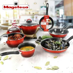Magefesa Sfumatto Rosso - Stieltopf Ø12cm rot emaillierter Stahl