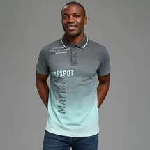 KangaROOS Poloshirt grau/türkis XXL