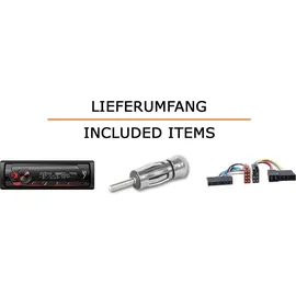 JUST SOUND best choice for caraudio Autoradio Einbaupaket Pioneer MVH-S320BT passend für Audi 100 C4 | Bluetooth USB