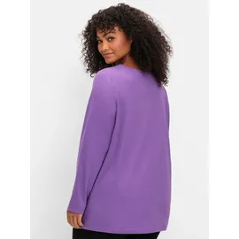 sheego Langarmshirt in lila | Gr.: 44-46