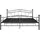 vidaXL Bett Schwarz Metall 140x200 cm