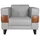 JVmoebel Sessel 90 x 75 x 100 cm Grau