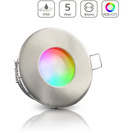 Longlife LED Gartenstrahler mit Erdspieß rund LED GU10 5 W RGB+CCT schwarz