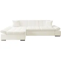 Mirjan24 Ecksofa Ecru, Textil, 5-Sitzer, Ottomane links,Rechteckig, 278x161 cm, Wohnzimmer, Sofas & Couches, Wohnlandschaften, Ecksofas