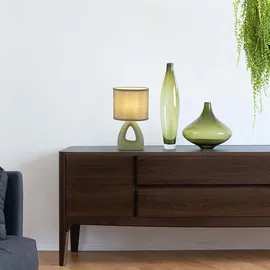 GLOBO Tischleuchte Keramik Grün