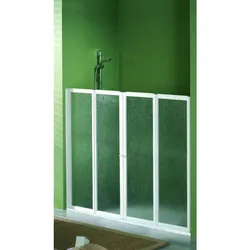 Doccia Damasco Barrierefreie Duschabtrennung mit vier Falttüren, bis 160cm, H:bis 174,5cm, RAL-Farbe, Acryl