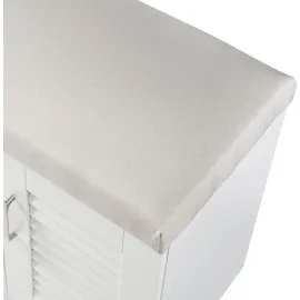 [en.casa] Løten 120 x 97 x 36 cm mit Sitzbank weiß / weiß