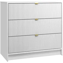 Mirjan24 Tireno 80 x 75 x 40 cm Weiß / Gold