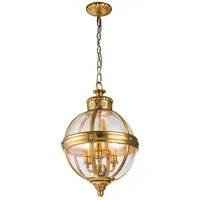 Elstead Lighting Hängeleuchte Pendelleuchte Esszimmerleuchte 3-Flammig Stahl messing Glas klar