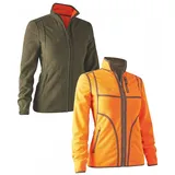 Deerhunter Lady Pam Wende-Fleecejacke Orange/Grün 46