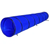 LIONTO by dibea Hundetunnel Spieltunnel Hundehöhle Agilitytunnel blau Größe (M) 300 x 50 cm