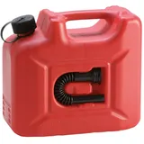 Hünersdorff Kraftstoff-Kanister PROFI (UN) 10 L rot,UN-Zulassung,HDPE,schwarzes Zubehör