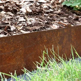 Estexo Beeteinfassung Beetumrandung Quadrat 2er Set Edel-Rost Hochbeet Cortenstahl