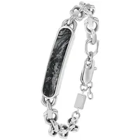s.Oliver Armband mit Jaspis grau 2038867 Größe 22 cm