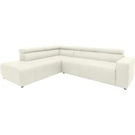 DOMO collection Ecksofa DOMO COLLECTION "BRANDON L-Form, auch in Leder", weiß, B:275cm H:80cm T:228cm, Luxus-Kunstleder;100% Polyurethan, Sofas, Ecksofa, inklusive Kopfteilverstellung, wahlweise mit Sitztiefenverstellung
